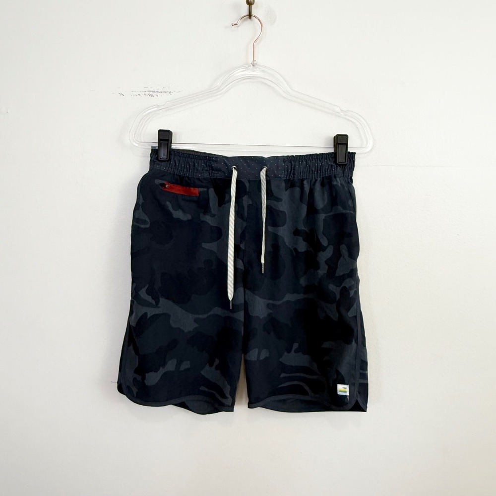Vuori Banks Short 9" Black Camo V-Cycled Performance Stretch Swim Shorts M - Picture 3 of 7